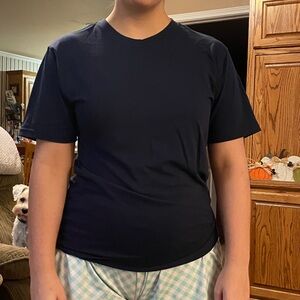 Solid black crew neck t-shirt